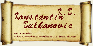 Konstantin Dulkanović vizit kartica